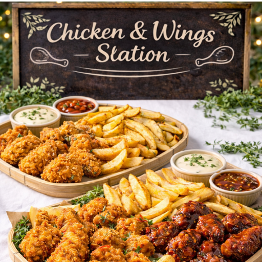 Chef Duet Catering Co Chicken & Wings Station x 512